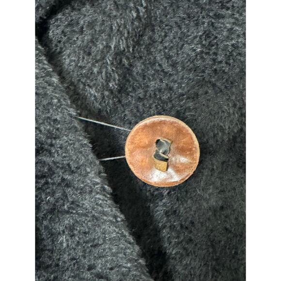 Max Mara Vintage Teddy Bear Icon Alpaca and Wool Black Jacket Size 8 - Picture 5 of 10